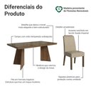 Ver imagem 4 de Conjunto Sala de Jantar Tampo de Vidro 4 Cadeiras Rustic/Imperial Todi Madesa