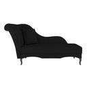 Ver imagem 2 de Divã Recamier Chaise Longue Valentina Clássico com Pés de Madeira Veludo Preto - Desk Design