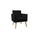 Ver imagem 2 de Kit 4 Poltronas Decorativas Escritório Sala Recepção Larah Suede Preto