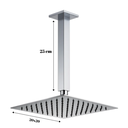Ver imagem 2 de Kit Ducha Quadrada 20x20 Slim de Teto + 1 Acabamento para Registro Base Docol Alavanca de 1/2 ou 3/4