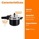 Ver imagem 7 de Panela de Pressão Indução Antiaderente Brinox 5,4l Ceramic Life Preto Super 4954/102