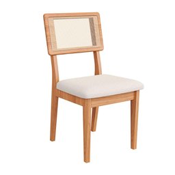 Conjunto de Jantar 6 Lugares Mesa 1,80m em Mdf e Base Ripada - 7