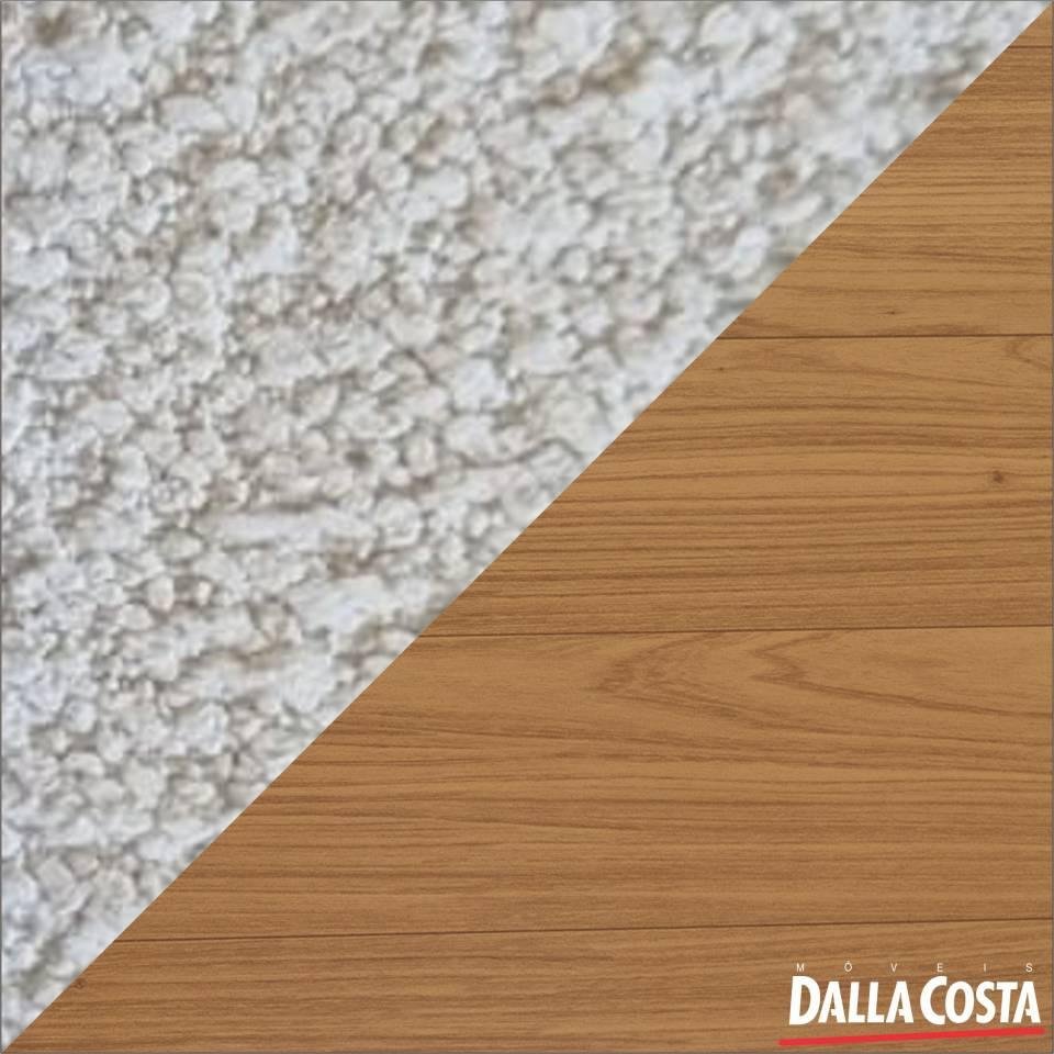 Conjunto de Jantar 6 Lugares Mesa 1,80m em Mdf e Base Ripada Cor:freijó com Off White e Bege Rú - 8