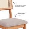 Conjunto de Jantar 6 Lugares Mesa 1,80m em Mdf e Base Ripada - 6