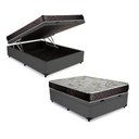 Ver imagem 1 de Cama Box Baú Casal + Colchão Espuma D33 com EPS Acolchões Sintético 70x138x188:Cinza