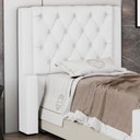Ver imagem 2 de Cabeceira Atena para Cama Box Solteiro 90cm Capitonê com Frame Corino Branco - Desk Design