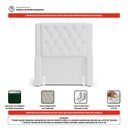 Ver imagem 5 de Cabeceira Atena para Cama Box Solteiro 90cm Capitonê com Frame Corino Branco - Desk Design