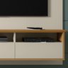 Painel Bancada Suspensa para Tv até 60 Polegadas Trend Off White/cinamomo/ripado - Bechara - 5