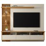 Painel Bancada Suspensa para Tv até 60 Polegadas Trend Off White/cinamomo/ripado - Bechara - 1