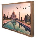 Ver imagem 4 de Quadro Decorativo Caixa Cidade Taj Mahal Tacolado Moldura Caixa Alta 4,5cm Preta sem Vidro 60 X 90c