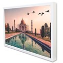 Ver imagem 2 de Quadro Decorativo Caixa Cidade Taj Mahal Tacolado Moldura Caixa Alta 4,5cm Preta sem Vidro 60 X 90c