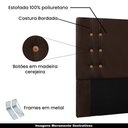 Ver imagem 3 de Cabeceira Decorativa Queen Size 1,60M Kors Suede Café - Gran Belo