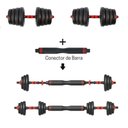 Ver imagem 4 de Halter Anilha Barra Kettlebell Kit Musculação 6 em 1 - 30kg Yangfit