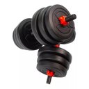 Ver imagem 2 de Halter Anilha Barra Kettlebell Kit Musculação 6 em 1 - 30kg Yangfit