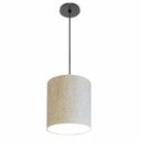 Ver imagem 1 de Lustre Luminária Pendente Vivare Free Lux Pe-4102pr Cúpula em Tecido 13x30cm