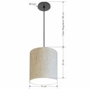 Ver imagem 2 de Lustre Luminária Pendente Vivare Free Lux Pe-4102pr Cúpula em Tecido 13x30cm