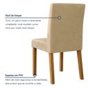 Ver imagem 7 de Kit 6 Cadeiras de Jantar Estofadas Veludo Laini Bege Amêndoa Clean/Creme