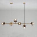 Ver mais imagens de Pendente de Teto Luxus Dourado com Globos de Vidro 120x45cm