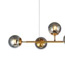 Ver imagem 5 de Pendente de Teto Luxus Dourado com Globos de Vidro 120x45cm