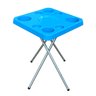 Mesa Dobravel para Petiscos Praia e Suporte Guarda Sol Chão Cor:azul - 3