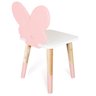 Cadeira Infantil de Madeira Borboletinha - Rosa Bebe - 2