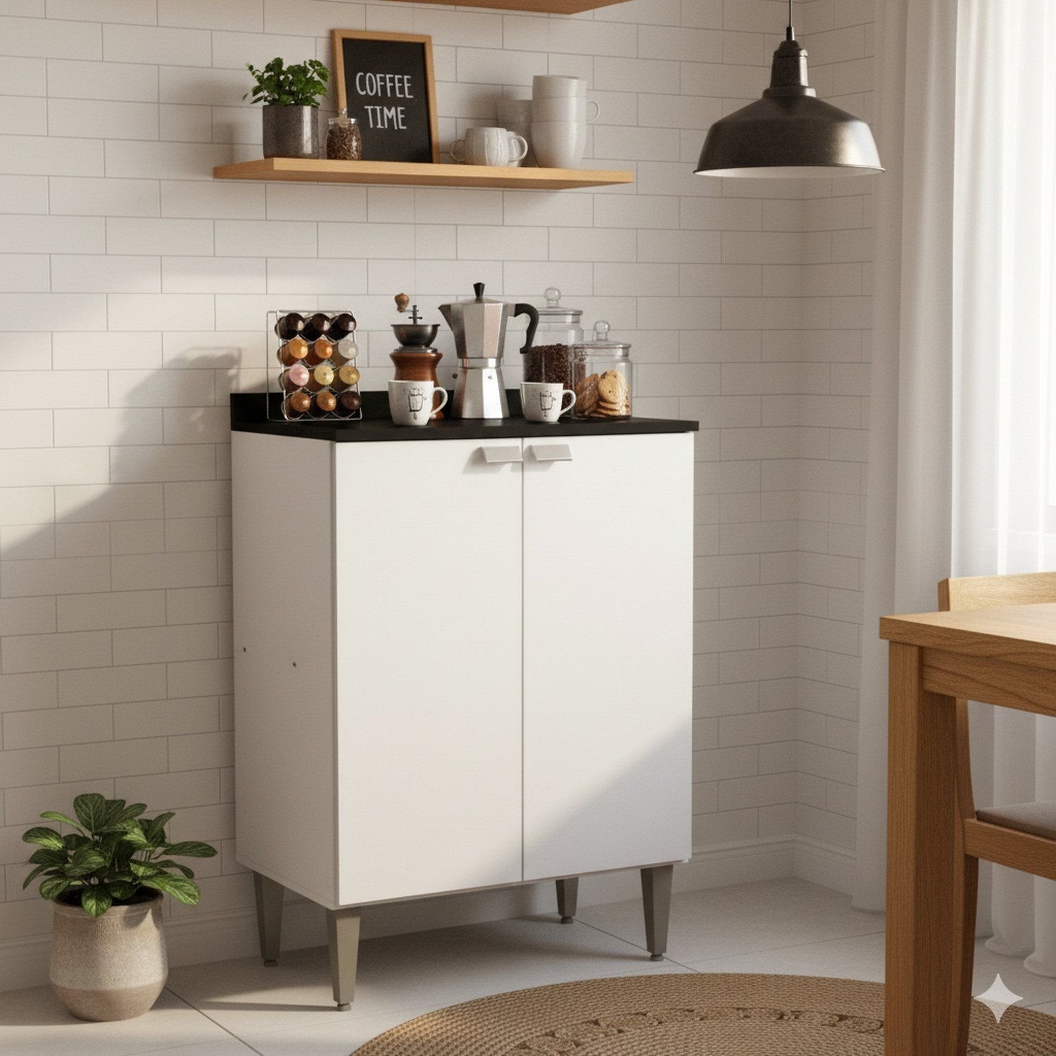 Armário Multiuso 2 Portas para Cozinha Área Gourmet Escritório