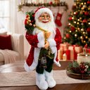 Ver imagem 5 de Boneco Papai Noel Tradicional Decoração Lampião Enfeite 45cm