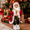 Ver imagem 4 de Boneco Papai Noel Tradicional Decoração Lampião Enfeite 45cm