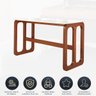 Mesa Bistrô Alta Gourmet 170 x 70 Cm Irlanda Tampo Vidro Off White Base Madeira Maciça Imbuia - 6