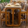 Mesa Bistrô Alta Gourmet 170 x 70 Cm Irlanda Tampo Vidro Off White Base Madeira Maciça Imbuia - 4
