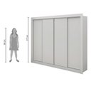 Ver imagem 3 de Guarda-Roupa Casal 4 Portas de Correr 4 Gavetas Milão Madesa