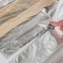 Ver imagem 2 de Porta Rolos Cortador Duplo Plástico Pcv Alumínio Clear Branco ou Organizador