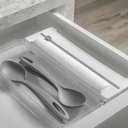 Ver imagem 4 de Porta Rolos Cortador Duplo Plástico Pcv Alumínio Clear Branco ou Organizador