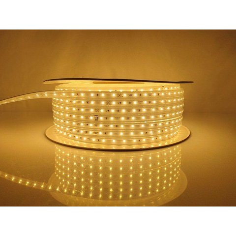 Fita Led Taschibra 5w/m 120 Leds Techcord Ip65 220v 3000k Quente | Valor do Metro