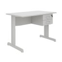 Ver imagem 3 de Mesa Escritório 1,20×0,60m C/ Gavetas – Cinza/cinza - 53084