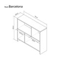 Ver imagem 4 de Estante Infantil Barcelona sem Porta 3 Prateleiras 70cm Marrom Mercado Das Prateleiras