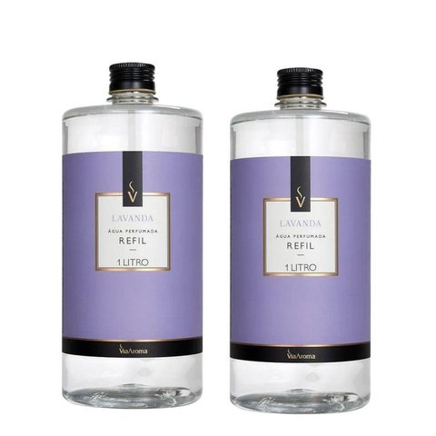 Kit 2 Refis para Água Perfumada Lavanda Via Aroma - 1l