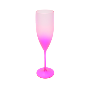 7 Taças De Champanhe Acrílico Degrade 160 ML: Pink Neon