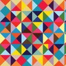 Papel de Parede Adesivo Figura Geométrica Triangulo Colorido Azul, Amarelo, Laranja DHA-93-LR - ROLO - 1