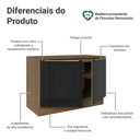 Ver imagem 3 de Balcão de Cozinha 120 Cm 2 Portas Rustic/preto Lux Madesa Rustic/preto