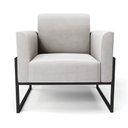 Ver imagem 3 de Kit 2 Poltronas Base Industrial Alta Preto Marisa Veludo D03 - D’Rossi Cinza