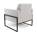Ver imagem 5 de Kit 2 Poltronas Base Industrial Alta Preto Marisa Veludo D03 - D’Rossi Cinza