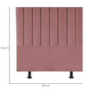 Ver imagem 3 de Cabeceira Estofada Cama Box Solteiro 90 Cm Eloá Veludo e Frame:rosé