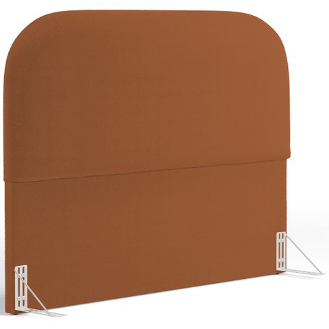 Cabeceira Cama Box Casal 140cm Orgânica Lanna W01 Bouclê Terracota - Lyam Decor