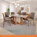 Ver imagem 7 de Sala de Jantar 180x90cm Tampo Mdf/vidro 6 Cadeira Cimol Louise Cimol Cinamomo/off/mad/joli