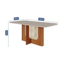 Ver imagem 4 de Sala de Jantar 180x90cm Tampo Mdf/vidro 6 Cadeira Cimol Louise Cimol Cinamomo/off/mad/joli