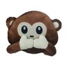 Kit Almofadas 3 Peças Macacos Plush Grande Não Escuto, Não Vejo e Não Falo Marrom - 3