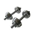 Ver imagem 6 de Kit 2 Barras com Anilhas Ferro Fundido Pelegrin PEL-10CR Cromado 15kg