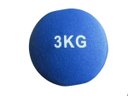 Ver imagem 4 de Kit 2 Halteres em Ferro Fundido Revestido com Neoprene Pelegrin PEL-03DB 3kg - Azul