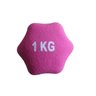 Kit 2 Halteres em Ferro Fundido Revestido com Neoprene Pelegrin PEL-001D 1kg - Rosa - 4